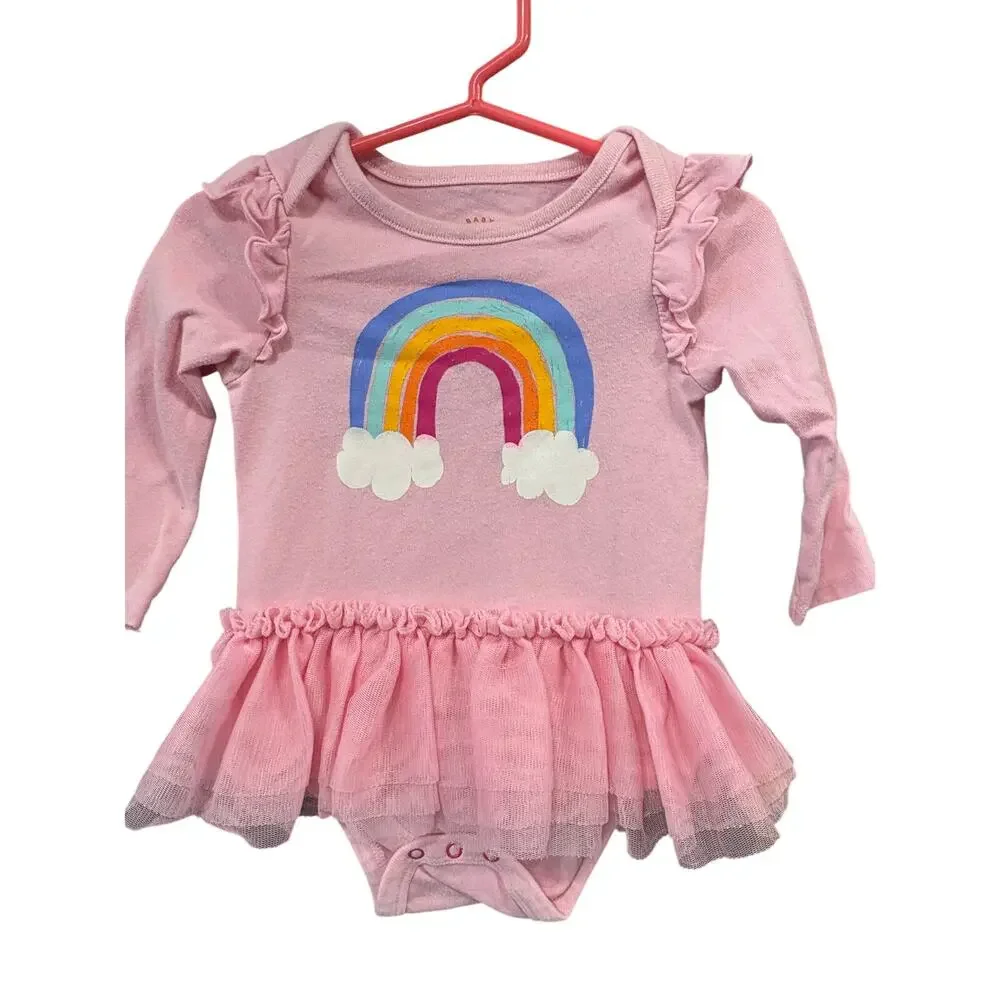 5/$15 Pink Skirted Rainbow Onesie - Cat & Jack - 6-9mo